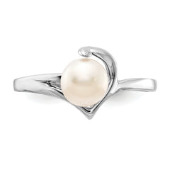 14k White Gold FW Cultured Pearl FW Cultured Pearl ring