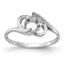 14k White Gold Polished Pearl Ring Mounting (No Stone Included)