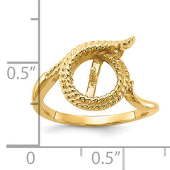 14k Polished Diamond & Pearl Ring Mounting (No Stone Included)