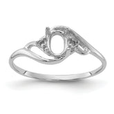 14k White Gold Diamond & Gemstone Ring Mounting (No Stone Included)