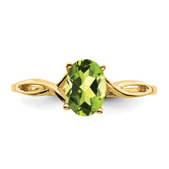 14k Peridot ring