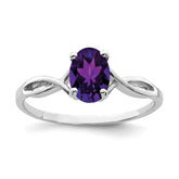 14k White Gold Amethyst ring