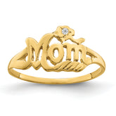 14k AA Diamond Mom Ring