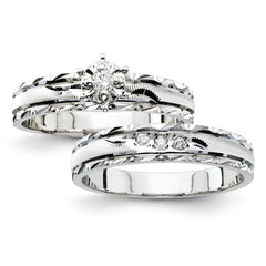 14k White Gold Engagement (Trio) Mounting (No Stone Included)