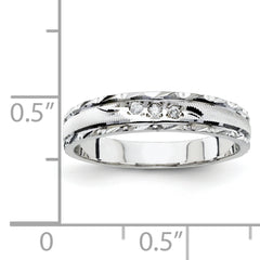 14k White Gold Ladies Band (Trio) Mounting (No Stone Included)