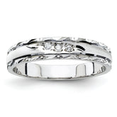 14k White Gold Ladies Band (Trio) Mounting (No Stone Included)