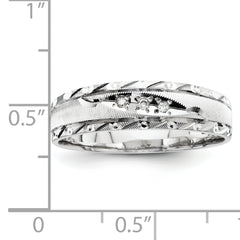 14k White Gold Men's Band (Trio) Mounting (No Stone Included)