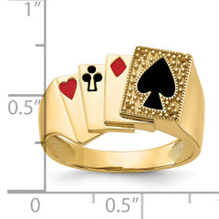 14k Poker Ring Mounting (No Stone Included)