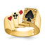 Men's Prong-Set Diamond Ring in 14K Yellow Gold (0.02 ct. tw.), Size 10 - Sophia Jewelers