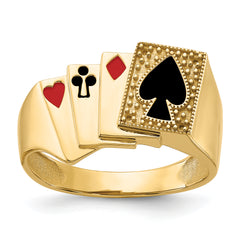 14k Poker Ring Mounting (No Stone Included)