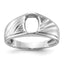 14k White Gold Mens Diamond and Onyx Ring Mounting (No Stone Included)