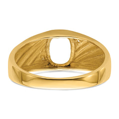 14k Mens Diamond and Onyx Ring Mounting (No Stone Included)