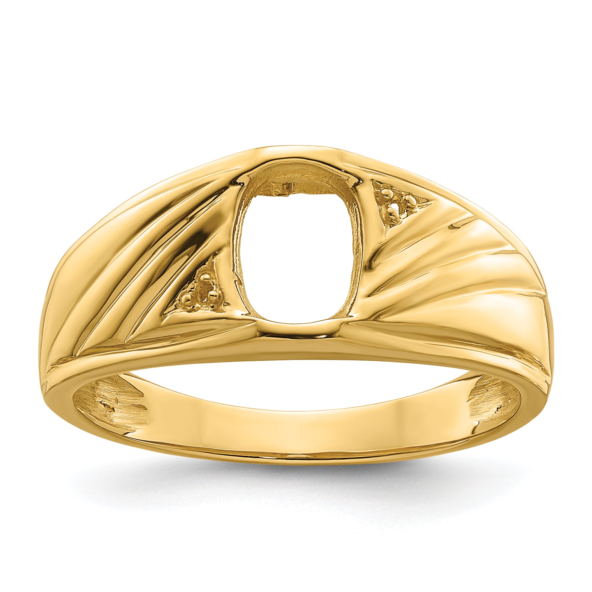 14k Mens Diamond and Onyx Ring Mounting (No Stone Included)