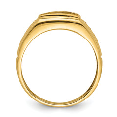 14k Mens Diamond and Onyx Ring Mounting (No Stone Included)