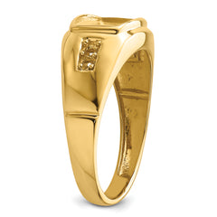 14k Mens Diamond and Onyx Ring Mounting (No Stone Included)