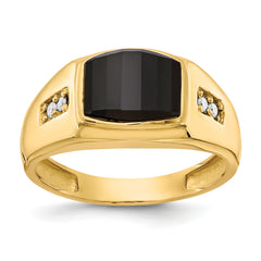 14k AAA Diamond men's ring