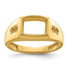 14k Mens Diamond and Onyx Ring Mounting (No Stone Included)