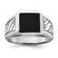Men's Onyx Ring in 14K White Gold, Size 10 - Sophia Jewelers