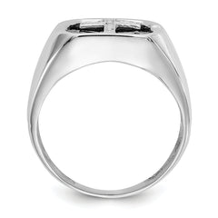 14k White Gold AA Diamond men's ring