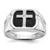 14k White Gold AAA Diamond men's ring