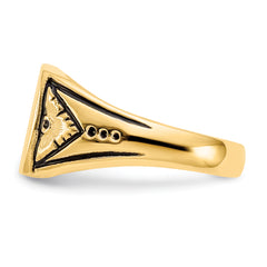 14k 11.5x11.0mm Closed Back Antiqued Signet Ring