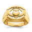 14k .01ct. Diamond and Onyx Mens Claddagh Ring Mounting (No Stone Included)