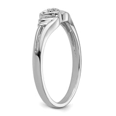 14k White Gold .03ct. Diamond Heart Ring Mounting (No Stone Included)