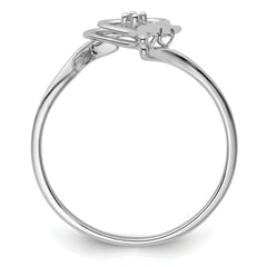 14k White Gold Heart Ring Mounting (No Stone Included)