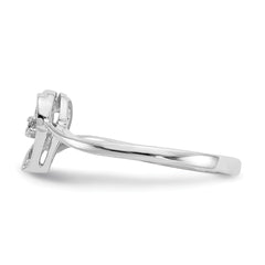 14k White Gold AA Diamond heart ring