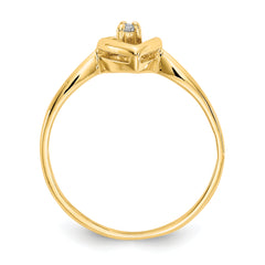 14k AA Diamond heart ring