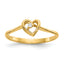 14k AA Diamond heart ring