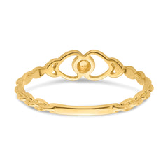 14k .01ct. Diamond Heart Ring Mounting (No Stone Included)