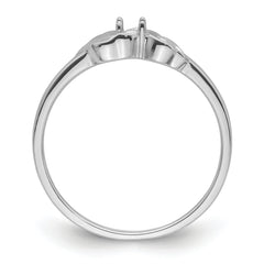 14k White Gold .07ct. Diamond Ring Mounting (No Stone Included)