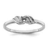 14k White Gold .07ct. Diamond Ring Mounting (No Stone Included)