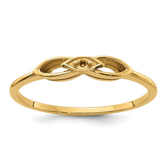 14k .01ct. Diamond Ring Mounting (No Stone Included)