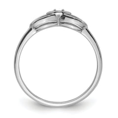 14k White Gold .01ct. Diamond Ring Mounting (No Stone Included)