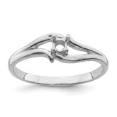 14k White Gold Ring Mounting (No Stone Included)