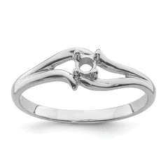 14k White Gold Ring Mounting (No Stone Included)