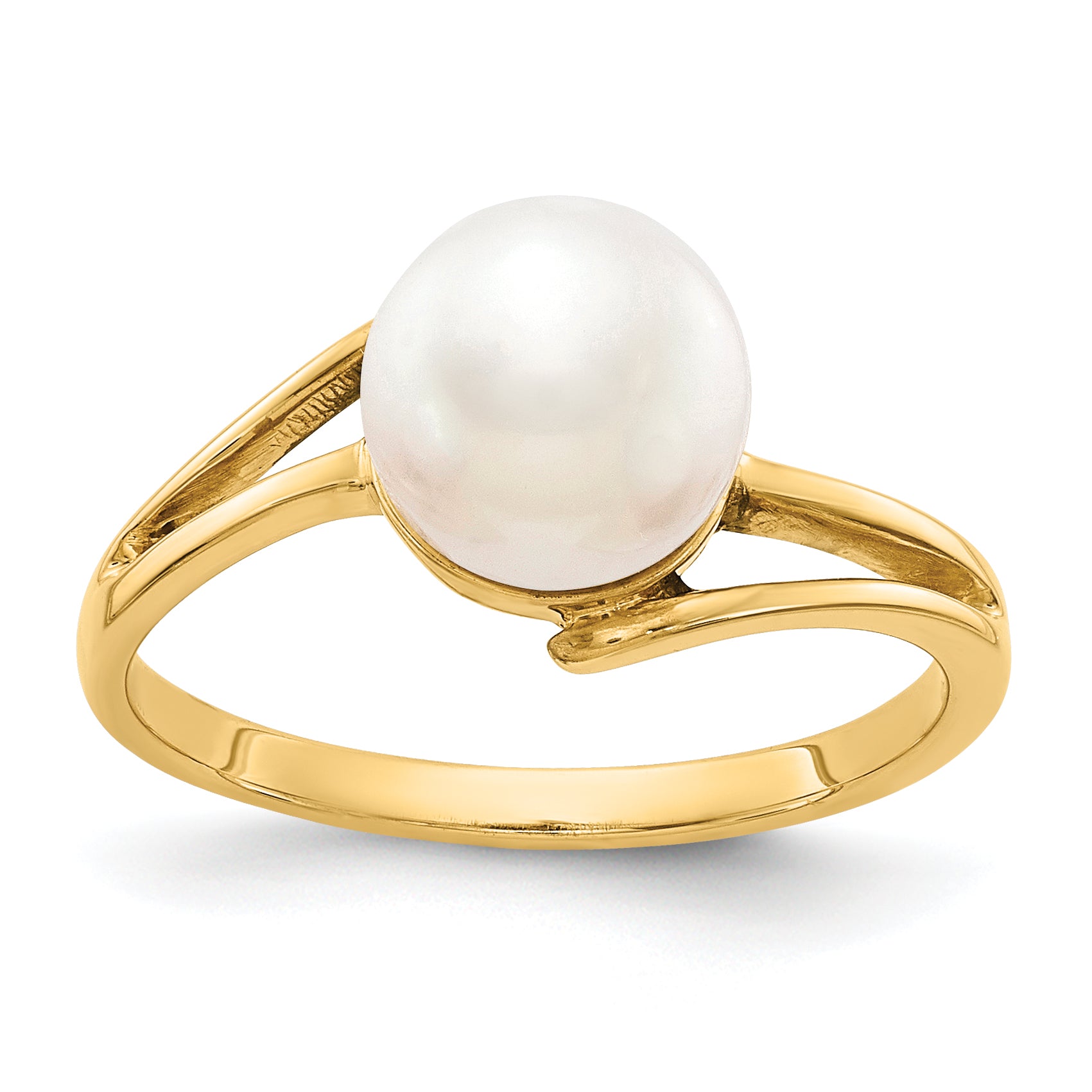 14k 7.5mm Pearl Ring Mounting (No Stone Included)