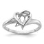 14k White Gold Diamond / 6x4mm Pear Gemstone Ring Mounting (No Stone Included)