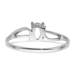 14k White Gold Gemstone Ring Mounting (No Stone Included)
