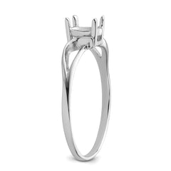 14k White Gold Gemstone Ring Mounting (No Stone Included)