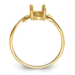 14k 7x5mm Oval Gemstone Ring Mounting (No Stone Included)