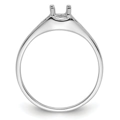 14k White Gold Gemstone Ring Mounting (No Stone Included)