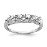 14k White Gold Diamond & Gemstone Ring Mounting (No Stone Included)