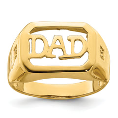 14k Dad's Ring Mounting (No Stone Included) only