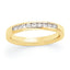 14K Yellow Gold 9-Stone Diamond Channel Band