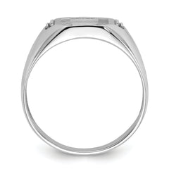 14k White Gold Men's Band Mounting (No Stone Included)