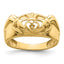 14k White Gold Men's Claddagh Band Mounting (No Stone Included)