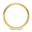 14k Yellow Gold 6mm Standard Weight Comfort Fit Brushed Satin/Polished Stepped Edge Wedding Band